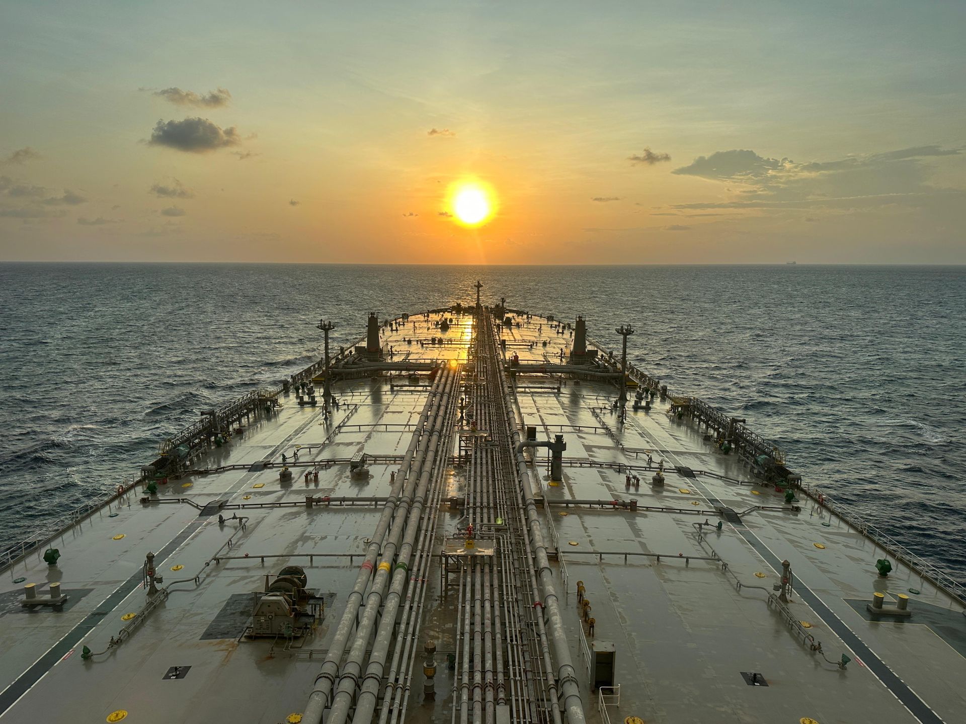 Petroleum tanker at sea
